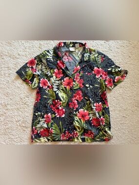 Vtg floral button down shirt